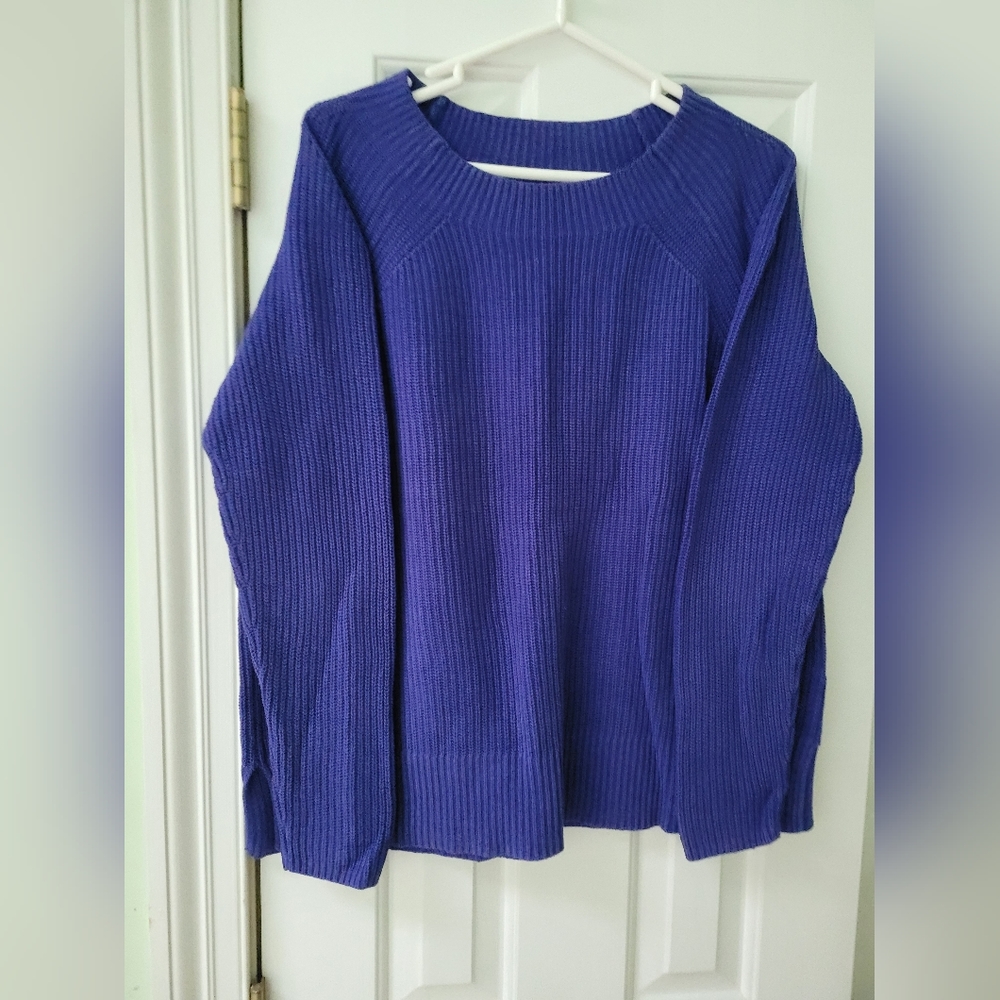 LANDS END crewneck pullover cottonblend